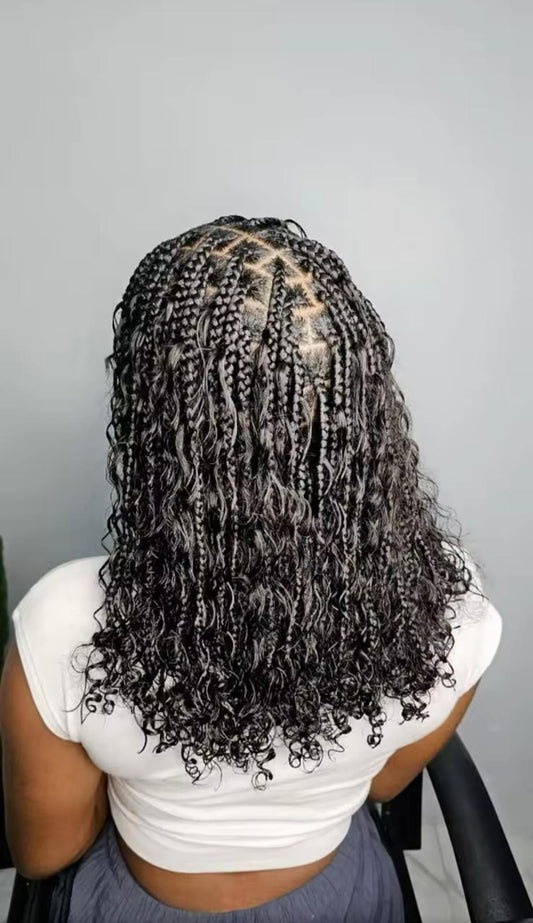 short knotless bohmain braids