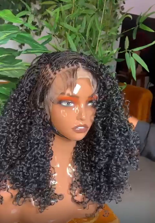 16inches 13x4 transparent lace frontal tender micro twist wig.